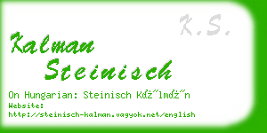 kalman steinisch business card